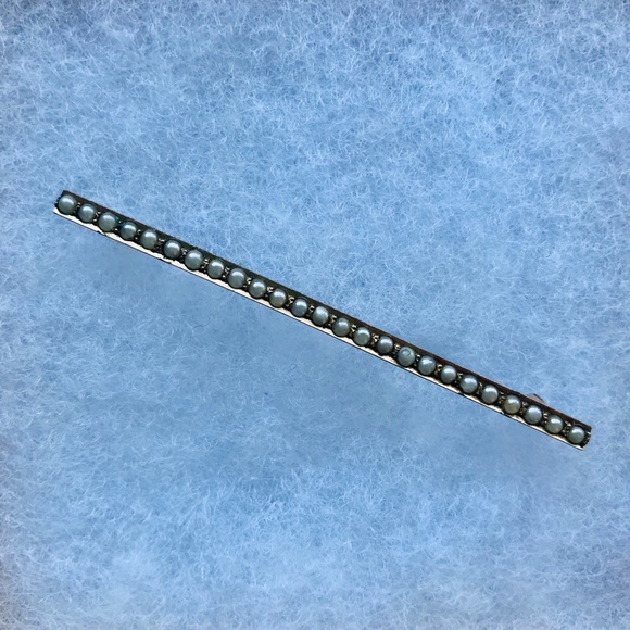Vintage F&R Art Deco Faux Pearl Brooch - Picture 3 of 5